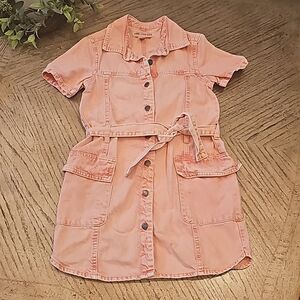 Pink denim dress size 8 girls